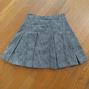 DKNYC Wide Pleated Fit & Flare Knee Length Skirt